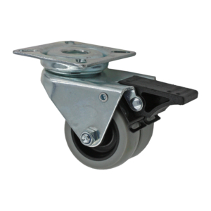 Doppel Lenkrolle DS 50 mm - Platte - 100 kg