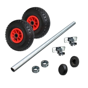 Wagenbau Achsrohr 800 mm mit Luftrad 260mm